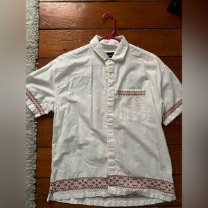 Abercrombie & Fitch - Short-Sleeve Oversized Button-Up Shirt - Size Small